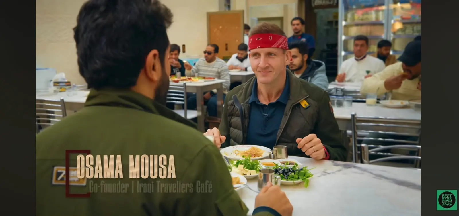 Osamah Mousa with Sonny Side at a Baghdad restaurant, Best Ever Food Review Show